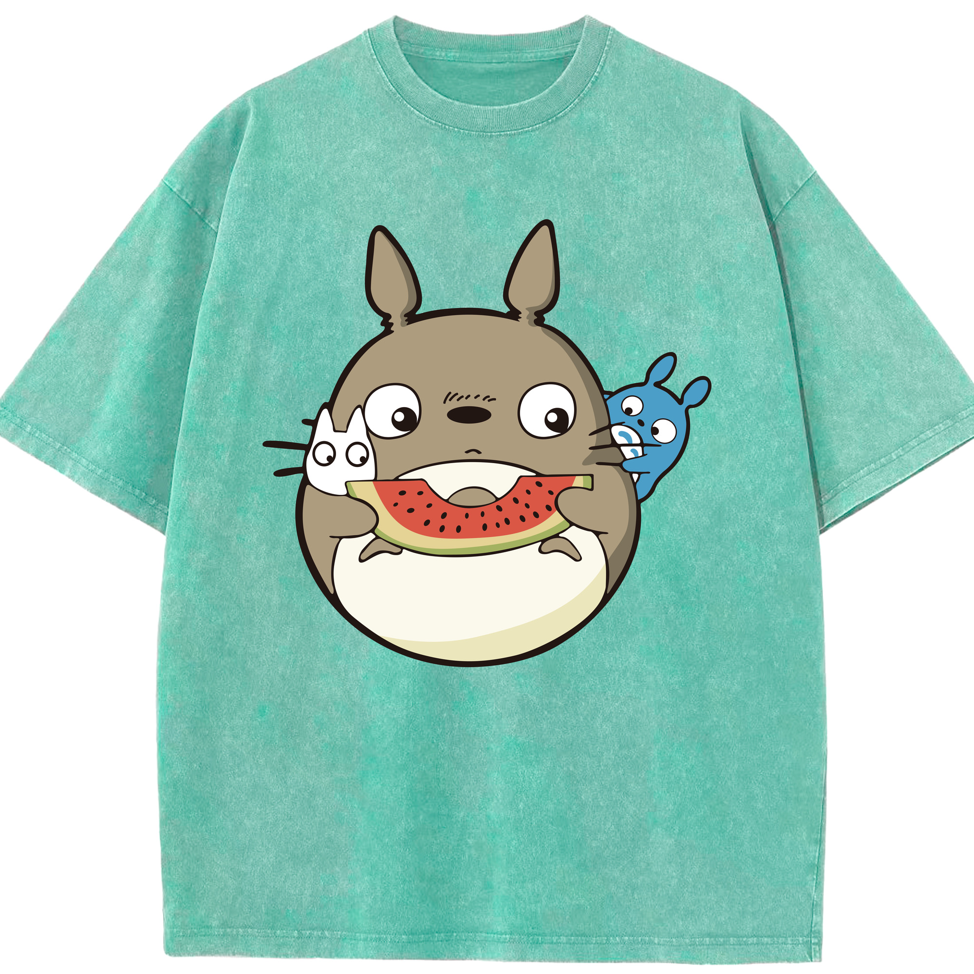 （画像用） となりのトトロ 草壁メイ 草壁サツキ My Neighbor Totoro Satsuki Kusakabe Mei Kusakabe 綿100% ヴィンテージ風 半袖Tシャツ（フロントプリント）